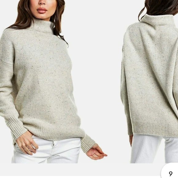 Vince Sweaters - Like new Vince Funnel Neck Speckled Wool/ Alpaca Blend Sweater Small.